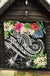 Polynesian Hawaii Premium Quilt - Summer Plumeria (Black) - Polynesian Pride