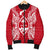 Guam Polynesian Men's Bomber Jacket Map Red White - Polynesian Pride