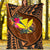 Hawaii Kanaka Maoli Premium Blanket - Polynesian Hook And Hibiscus - Polynesian Pride