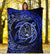 Hawaiian Turtle Polynesian Blue Premium Blanket - Polynesian Pride