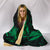 Hawaii Map Kanaka Polynesian Hula Girl Hooded Blanket - Green - Polynesian Pride