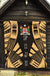 Fiji Premium Quilt - Fiji Coat Of Arms Polynesian Gold Tattoo - Polynesian Pride