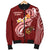 American Samoa Men's Bomber Jacket - AS Seal Polynesian Patterns Plumeria - Polynesian Pride