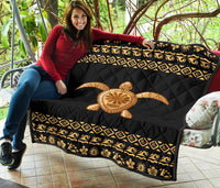 Golden Polynesian Premium Quilt - Polynesian Pride