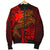 Polynesian Wallis and Futuna Men's Bomber Jacket - Red Shark Polynesian Tattoo - Polynesian Pride