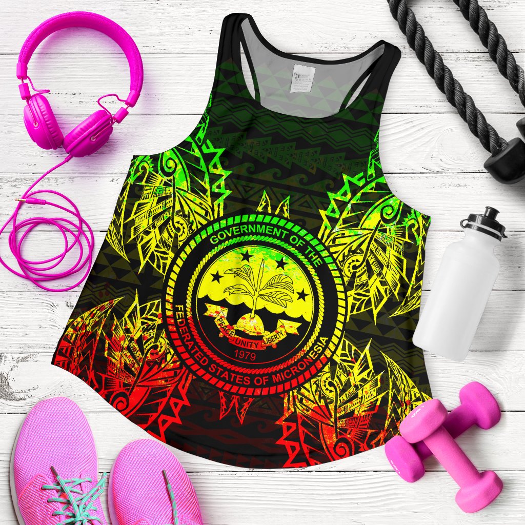 Federated States Of Micronesian Polynesian Women Tank Top Map Reggae - Polynesian Pride