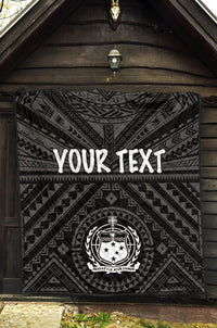 Samoa Personalised Premium Quilt - Samoa Seal In Polynesian Tattoo Style - Polynesian Pride