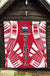 Samoa Premium Quilt - Samoa Coat Of Arms Polynesian White Tattoo (Red) - Polynesian Pride