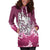 Maori Manaia The Blue Sea Women'S Hoodie Dress, Pink - Polynesian Pride