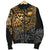 Samoa Polynesian Bomber Jacket (Men) - Gold Turtle Flowing - Polynesian Pride