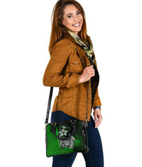 Samoa Polynesian Shoulder Handbag Green - Turtle With Hook - Polynesian Pride