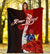 Cook Islands Polynesian Custom Personalised Premium Blanket - Coat Of Arm With Hibiscus - Polynesian Pride