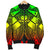 Samoa Polynesian Men's Bomber Jacket - Samoa Reggae Seal with Polynesian Tattoo - Polynesian Pride