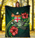 Fiji Polynesian Premium Blanket - Green Turtle Hibiscus - Polynesian Pride