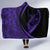 Hawaii Turtle Fish Hook Polynesian Hooded Blanket Purple - Circle Style - Polynesian Pride