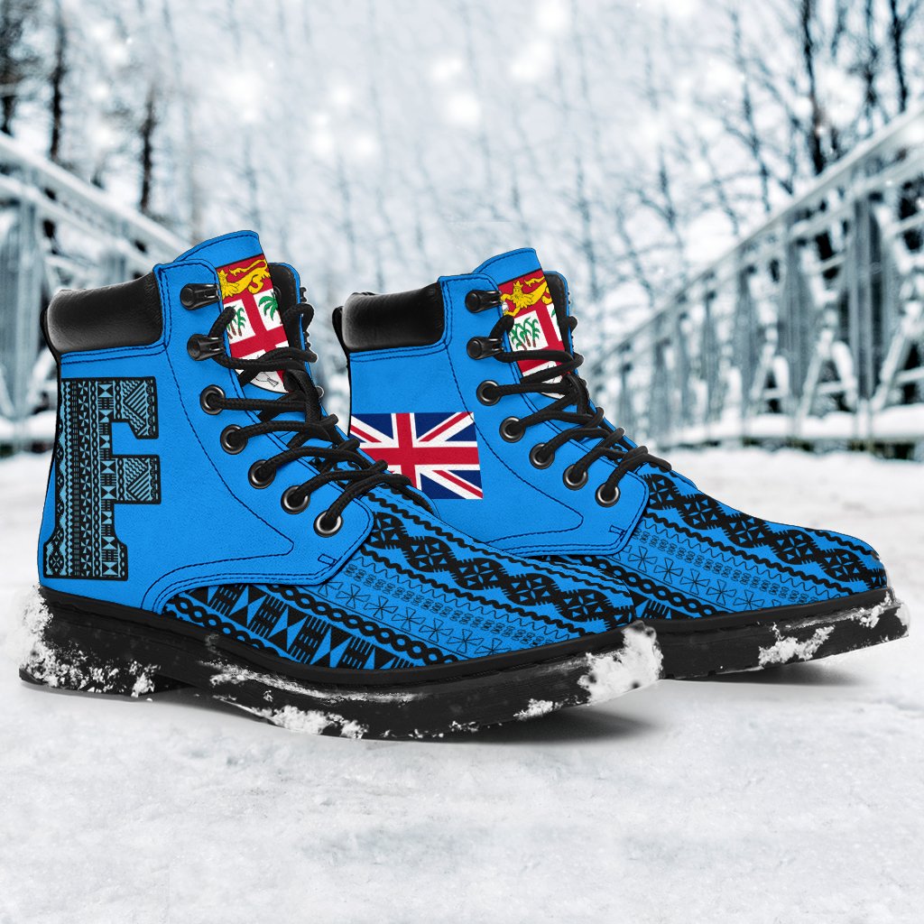 Fijian All - Season Boots - Tapa Pattern - Polynesian Pride