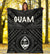 Guam Premium Blanket - Guam Seal With Polynesian Tattoo Style (Black) - Polynesian Pride