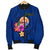 Tahiti Polynesian Men's Bomber Jacket - Floral With Seal Blue - Polynesian Pride