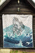 Maori Manaia The Blue Sea Premium Quilt, White - Polynesian Pride