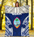 Guam Polynesian Premium Blanket - Pattern With Seal Blue Version - Polynesian Pride