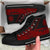 Federated States of Micronesia High Top Shoes - Red Color Symmetry Style - Polynesian Pride