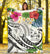 Fiji Polynesian Premium Blanket - Summer Plumeria (White) - Polynesian Pride