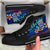 Marshall Islands High Top Shoes Blue - Vintage Tribal Mountain Crest - Polynesian Pride