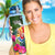 Tahiti Hydro Tracking Bottle White - Turtle Plumeria Banana Leaf - Polynesian Pride