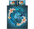 Kiribati Polynesian Quilt Bed Set - Blue Plumeria Animal Tattoo - Polynesian Pride