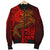 Tahiti Men's Bomber Jacket - Red Shark Polynesian Tattoo - Polynesian Pride