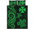 Wallis and Futuna Quilt Bed Set - Green Tentacle Turtle - Polynesian Pride