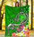 Hawaii Premium Blanket - Turtle Plumeria Polynesian Tattoo Green Color - Polynesian Pride