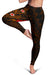 Polynesian Hawaii Leggings - Humpback Whale with Hibiscus (Golden) - Polynesian Pride