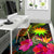 Nauru Polynesian Personalised Area Rug - Hibiscus and Banana Leaves - Polynesian Pride