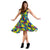 Hawaii Tropical Pattern Mix Midi Dress - Polynesian Pride