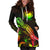 CNMI Polynesian Hoodie Dress - Turtle With Blooming Hibiscus Reggae - Polynesian Pride