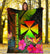 Wallis and Futuna Polynesian Premium Blanket - Hibiscus and Banana Leaves - Polynesian Pride