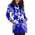 Tonga Polynesian Hoodie Dress Map Blue - Polynesian Pride