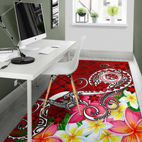 FSM Area Rug - Turtle Plumeria (RED) - Polynesian Pride