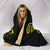 Hawaii Map Plumeria Polynesian Yellow Turtle Hooded Blanket - Polynesian Pride