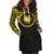 Marshall Islands Women Hoodie Dress - Marshall Islands Coat Of Arms Polynesian Gold Black - Polynesian Pride