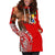 Tonga Women's Hoodie Dress - Polynesian Palm Tree Flag - Polynesian Pride