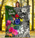 Cook Islands Premium Blanket - Turtle Plumeria Banana Leaf - Polynesian Pride