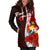 Tonga Polynesian Custom Personalised Hoodie Dress - Coat Of Arm With Hibiscus - Polynesian Pride