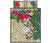 Marshall Islands Polynesian Quilt Bed Set - Hibiscus Turtle Tattoo Beige - Polynesian Pride