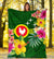 American Samoa Premium Blanket - Manu'atele Hibiscus Flag - Polynesian Pride