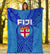 Blue Premium Blanket Fiji Rugby Polynesian Waves Style - Polynesian Pride