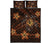 Hawaii Mix Polynesian Turtle Plumeria Quilt Bed Set - AH - Nick Style - Orange Orange - Polynesian Pride