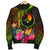 YAP Polynesian Personalised Men's Bomber Jacket - Hibiscus and Banana Leaves - Polynesian Pride