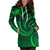 New Zealand Maori Mangopare Women Hoodie Dress Polynesian - Green - Polynesian Pride